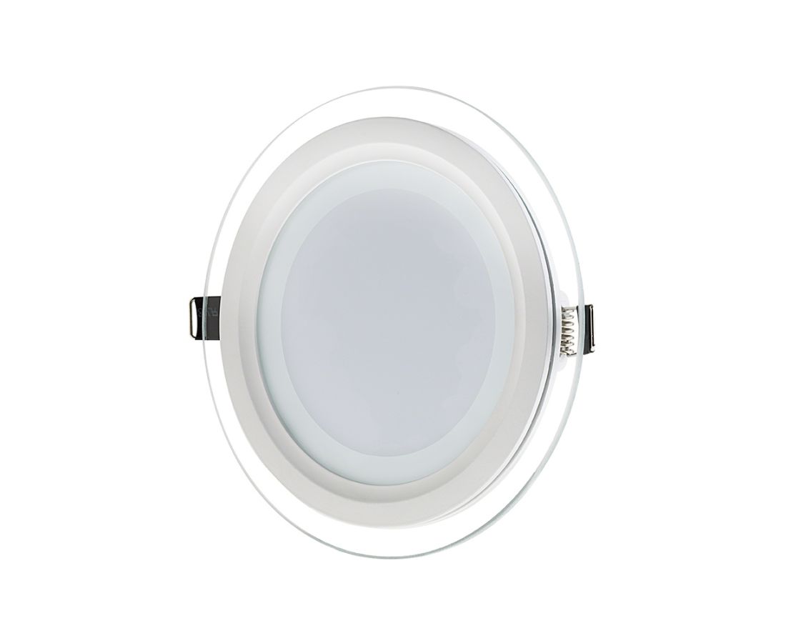 ლედ სანათი მინის, მრგვალი 6w 6500K — LED განათება
